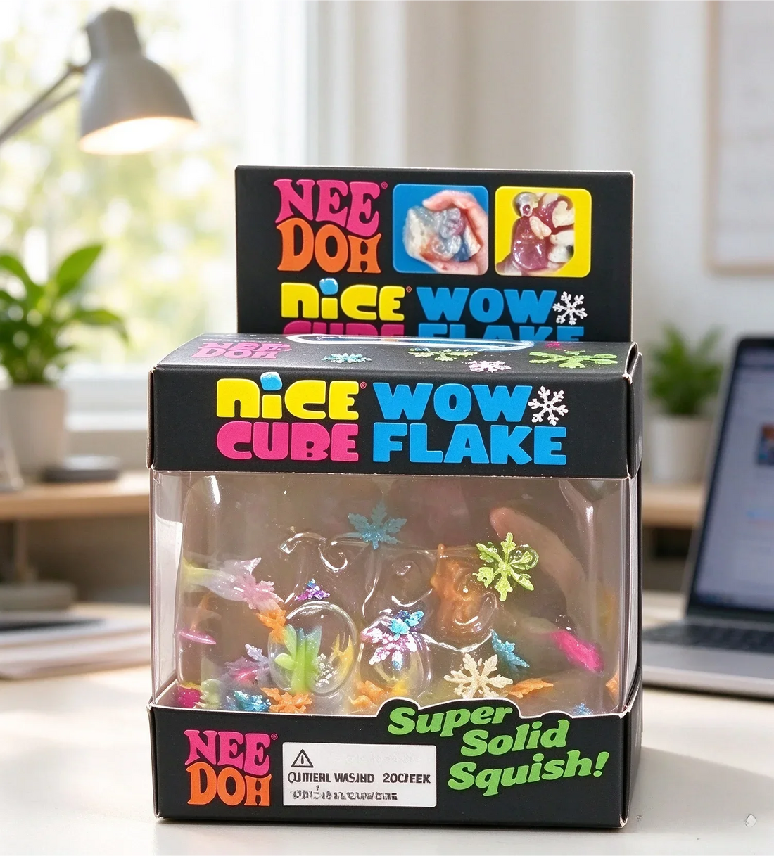 Needoh Wow Flake Nice Cube Squeeze Sensory Stretch Anxiety ASMR Anti Stress Release Hand Relax Gift Toy
